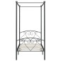 vidaXL Himmelbett-Gestell Grau Metall 90 x 200 cm vidaXL Himmelbett-Gestell Grau Metall 90 x 200 cm