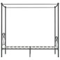 vidaXL Himmelbett-Gestell Grau Metall 90 x 200 cm vidaXL Himmelbett-Gestell Grau Metall 90 x 200 cm
