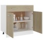 vidaXL Schubunterschrank Sonoma-Eiche 80x46x81,5 cm Holzwerkstoff vidaXL Schubunterschrank Sonoma-Eiche 80x46x81,5 cm Holzwerkstoff