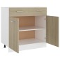 vidaXL Schubunterschrank Sonoma-Eiche 80x46x81,5 cm Holzwerkstoff vidaXL Schubunterschrank Sonoma-Eiche 80x46x81,5 cm Holzwerkstoff