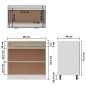 vidaXL Schubunterschrank Sonoma-Eiche 80x46x81,5 cm Holzwerkstoff vidaXL Schubunterschrank Sonoma-Eiche 80x46x81,5 cm Holzwerkstoff