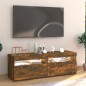 vidaXL TV-Schrank mit LED-Leuchten Räuchereiche 120x35x40 cm vidaXL TV-Schrank mit LED-Leuchten Räuchereiche 120x35x40 cm
