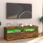 vidaXL TV-Schrank mit LED-Leuchten Räuchereiche 120x35x40 cm vidaXL TV-Schrank mit LED-Leuchten Räuchereiche 120x35x40 cm