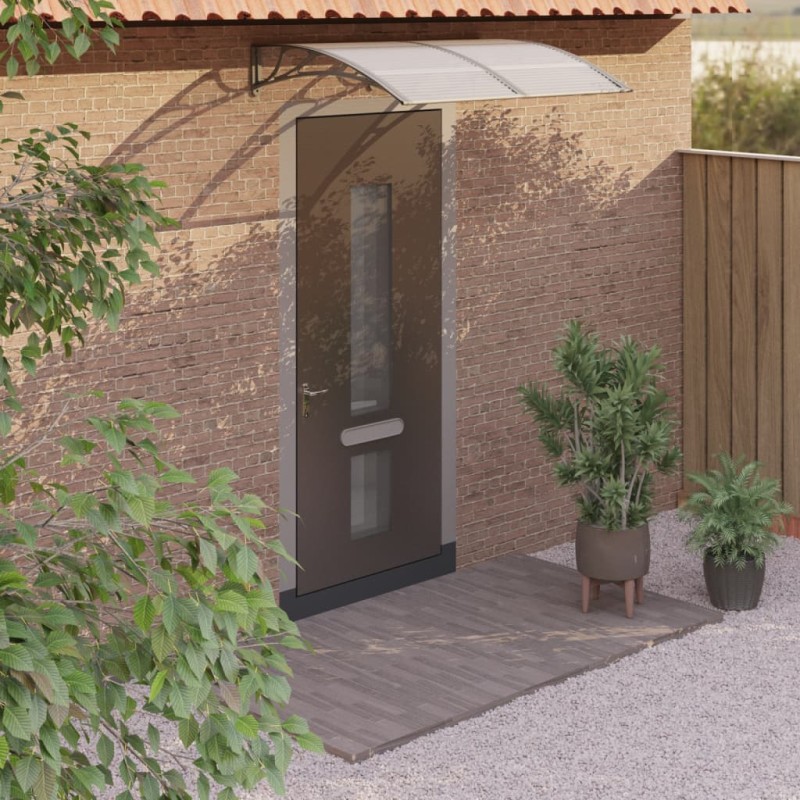 vidaXL Türvordach Grau 150x100 cm Polycarbonat vidaXL Türvordach Grau 150x100 cm Polycarbonat