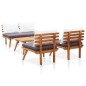 vidaXL 4-tlg. Garten-Lounge-Set mit Auflagen Massivholz Akazie vidaXL 4-tlg. Garten-Lounge-Set mit Auflagen Massivholz Akazie