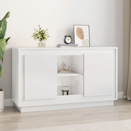 vidaXL Sideboard Hochglanz-Weiß 102x35x60 cm Holzwerkstoff