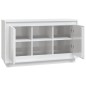 vidaXL Sideboard Hochglanz-Weiß 102x35x60 cm Holzwerkstoff vidaXL Sideboard Hochglanz-Weiß 102x35x60 cm Holzwerkstoff
