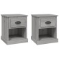 vidaXL Nachttische 2 Stk. Grau Sonoma 39x39x47,5 cm Holzwerkstoff vidaXL Nachttische 2 Stk. Grau Sonoma 39x39x47,5 cm Holzwerkstoff