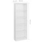 vidaXL Bücherregal 5 Fächer Hochglanz-Weiß 60x24x175 cm Holzwerkstoff vidaXL Bücherregal 5 Fächer Hochglanz-Weiß 60x24x175 cm Holzwerkstoff