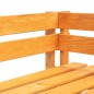 vidaXL Outdoor-Eckbank Paletten Holz Honigbraun