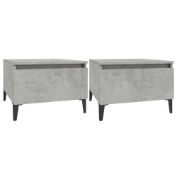vidaXL Beistelltische 2 Stk. Betongrau 50x46x35 cm Holzwerkstoff