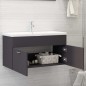 vidaXL Waschbeckenunterschrank Grau 90x38,5x46 cm Holzwerkstoff vidaXL Waschbeckenunterschrank Grau 90x38,5x46 cm Holzwerkstoff