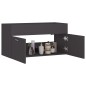 vidaXL Waschbeckenunterschrank Grau 90x38,5x46 cm Holzwerkstoff vidaXL Waschbeckenunterschrank Grau 90x38,5x46 cm Holzwerkstoff
