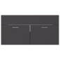 vidaXL Waschbeckenunterschrank Grau 90x38,5x46 cm Holzwerkstoff vidaXL Waschbeckenunterschrank Grau 90x38,5x46 cm Holzwerkstoff