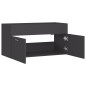 vidaXL Waschbeckenunterschrank Grau 90x38,5x46 cm Holzwerkstoff vidaXL Waschbeckenunterschrank Grau 90x38,5x46 cm Holzwerkstoff