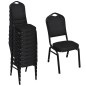 vidaXL Esszimmerstühle 10 Stk. Stoff Schwarz vidaXL Esszimmerstühle 10 Stk. Stoff Schwarz
