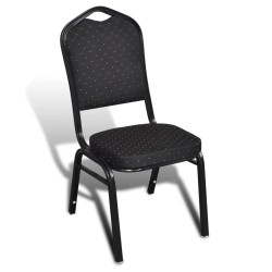vidaXL Esszimmerstühle 10 Stk. Stoff Schwarz 
