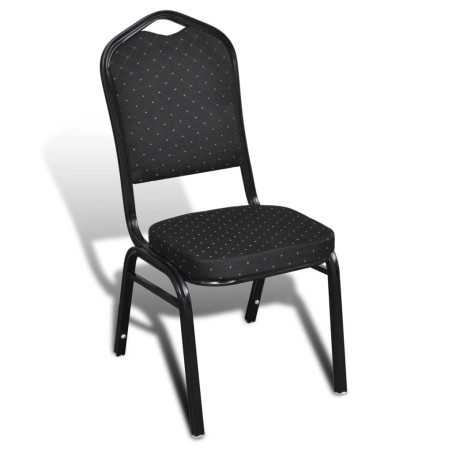 vidaXL Esszimmerstühle 10 Stk. Stoff Schwarz 