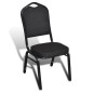 vidaXL Esszimmerstühle 10 Stk. Stoff Schwarz vidaXL Esszimmerstühle 10 Stk. Stoff Schwarz
