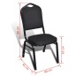 vidaXL Esszimmerstühle 10 Stk. Stoff Schwarz vidaXL Esszimmerstühle 10 Stk. Stoff Schwarz