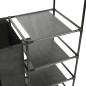 vidaXL Kleiderständer Stahl und Vliesstoff 87x44x158 cm Schwarz vidaXL Kleiderständer Stahl und Vliesstoff 87x44x158 cm Schwarz