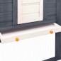 vidaXL Kaninchenstall mit Freilauf Grau und Weiß Tanne Massivholz vidaXL Kaninchenstall mit Freilauf Grau und Weiß Tanne Massivholz