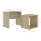 vidaXL Couchtisch-Set Sonoma-Eiche 48 x 30 x 45 cm Holzwerkstoff vidaXL Couchtisch-Set Sonoma-Eiche 48 x 30 x 45 cm Holzwerkstoff