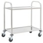 vidaXL 2-Stufiger Servierwagen 96,5 x 55 x 90 cm Edelstahl vidaXL 2-Stufiger Servierwagen 96,5 x 55 x 90 cm Edelstahl