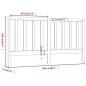vidaXL Kopfteil Weiß 206x4x100 cm Massivholz Kiefer vidaXL Kopfteil Weiß 206x4x100 cm Massivholz Kiefer