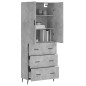 Highboard Betongrau 69,5x34x180 cm Holzwerkstoff Highboard Betongrau 69,5x34x180 cm Holzwerkstoff