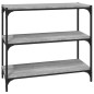vidaXL Bücherregal Grau Sonoma 80x33x70,5 cm Holzwerkstoff und Stahl vidaXL Bücherregal Grau Sonoma 80x33x70,5 cm Holzwerkstoff und Stahl