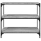 vidaXL Bücherregal Grau Sonoma 80x33x70,5 cm Holzwerkstoff und Stahl vidaXL Bücherregal Grau Sonoma 80x33x70,5 cm Holzwerkstoff und Stahl