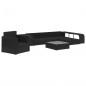 8-tlg. Garten-Lounge-Set mit Auflagen Poly Rattan Schwarz 8-tlg. Garten-Lounge-Set mit Auflagen Poly Rattan Schwarz