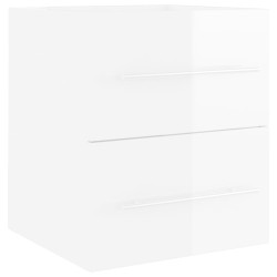 vidaXL Waschbeckenunterschrank Hochglanz-Weiß 41x38,5x48 cm
