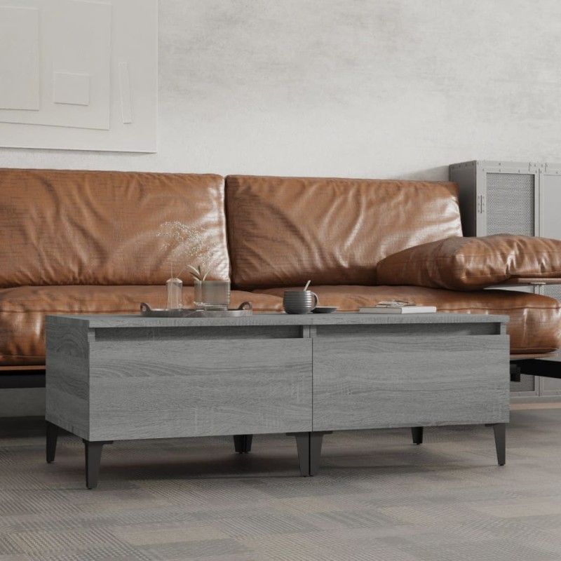 vidaXL Beistelltische 2 Stk. Grau Sonoma 50x46x35 cm Holzwerkstoff vidaXL Beistelltische 2 Stk. Grau Sonoma 50x46x35 cm Holzwerkstoff