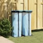 vidaXL Müllsackständer 2 Stk. Schwarz und Blau 120 L PP vidaXL Müllsackständer 2 Stk. Schwarz und Blau 120 L PP