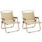 vidaXL Campingstühle 2 Stk. Beige 54x43x59 cm Oxford-Gewebe vidaXL Campingstühle 2 Stk. Beige 54x43x59 cm Oxford-Gewebe