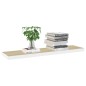 vidaXL Schweberegale 2 Stk. Eiche und Weiß 120x23,5x3,8 cm MDF vidaXL Schweberegale 2 Stk. Eiche und Weiß 120x23,5x3,8 cm MDF
