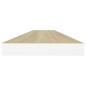 vidaXL Schweberegale 2 Stk. Eiche und Weiß 120x23,5x3,8 cm MDF vidaXL Schweberegale 2 Stk. Eiche und Weiß 120x23,5x3,8 cm MDF