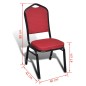 vidaXL Esszimmerstühle 20 Stk. Stoff Rot vidaXL Esszimmerstühle 20 Stk. Stoff Rot