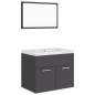 vidaXL Badmöbel-Set Grau Holzwerkstoff vidaXL Badmöbel-Set Grau Holzwerkstoff