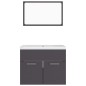 vidaXL Badmöbel-Set Grau Holzwerkstoff vidaXL Badmöbel-Set Grau Holzwerkstoff