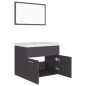 vidaXL Badmöbel-Set Grau Holzwerkstoff vidaXL Badmöbel-Set Grau Holzwerkstoff