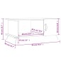 vidaXL Couchtisch Weiß 90x50x40 cm Holzwerkstoff vidaXL Couchtisch Weiß 90x50x40 cm Holzwerkstoff