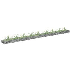  vidaXL Gabionen-Hochbeet Verzinkter Stahl 360x30x10 cm