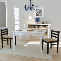 vidaXL Esszimmerstühle 2 Stk. Braun Gummibaum Massivholz und Samt 