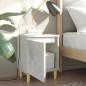 vidaXL Nachttisch mit Massivholz-Beinen Betongrau 40x30x50 cm vidaXL Nachttisch mit Massivholz-Beinen Betongrau 40x30x50 cm