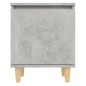 vidaXL Nachttisch mit Massivholz-Beinen Betongrau 40x30x50 cm vidaXL Nachttisch mit Massivholz-Beinen Betongrau 40x30x50 cm