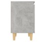 vidaXL Nachttisch mit Massivholz-Beinen Betongrau 40x30x50 cm vidaXL Nachttisch mit Massivholz-Beinen Betongrau 40x30x50 cm