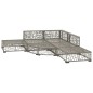 6-tlg. Garten-Lounge-Set mit Kissen Poly Rattan Grau 6-tlg. Garten-Lounge-Set mit Kissen Poly Rattan Grau